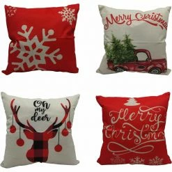 Fraser Hill Farm Assortment Of Four Christmas Accent Pillows - Series 2