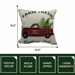 Fraser Hill Farm 15.5-In. Farm Fresh Christmas Trees Indoor Accent Pillow, Buffalo Plaid Truck 9 Fraser Hill Farm 15.5-In. Farm Fresh Christmas Trees Indoor Accent Pillow, Buffalo Plaid Truck -Christmas store unnamed file 1082