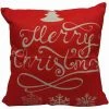 Fraser Hill Farm 15.5-In. Merry Christmas Indoor Accent Pillow, Red/White