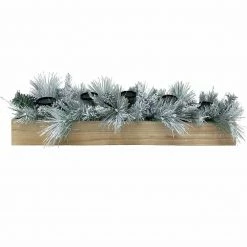 Fraser Hill Farm 42-inch 5-Candle Holder W/ Frosted Branches And Pinecones In Wooden Box