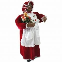 Fraser Hill Farm 3-Ft. Music And Motion African American Mrs. Claus With Apron - Animated Indoor -Christmas store unnamed file 1192