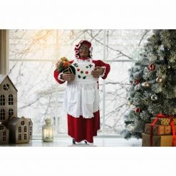 Fraser Hill Farm 3-Ft. Music And Motion African American Mrs. Claus With Apron - Animated Indoor -Christmas store unnamed file 1195
