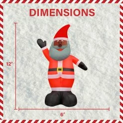 Fraser Hill Farm 12-Ft. African American Santa, Christmas Inflatable With Lights, Storage Bag 14 Fraser Hill Farm 12-Ft. African American Santa, Christmas Inflatable With Lights, Storage Bag -Christmas store unnamed file 1199