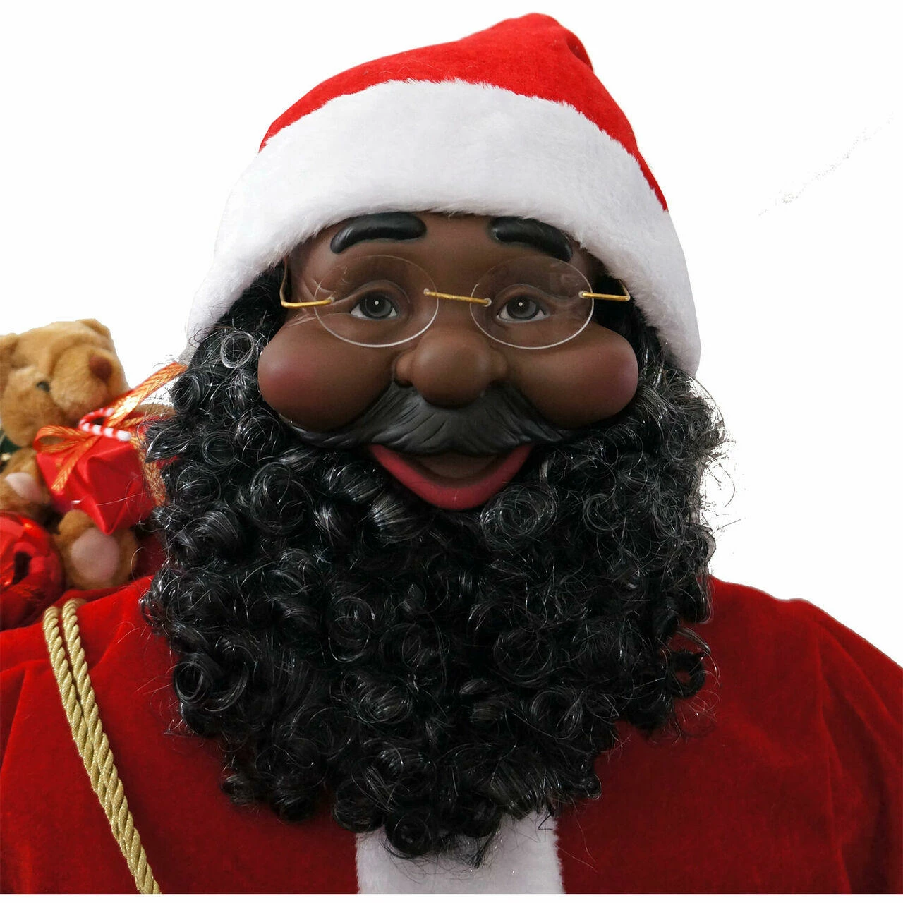 Fraser Hill Farm 48-In. Music And Motion African American Santa In Chimney, Life-Size Indoor Decor 5 Fraser Hill Farm 48-In. Music And Motion African American Santa In Chimney, Life-Size Indoor Decor - Image 5