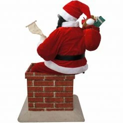 Fraser Hill Farm 48-In. Music And Motion African American Santa In Chimney, Life-Size Indoor Decor 16 Fraser Hill Farm 48-In. Music And Motion African American Santa In Chimney, Life-Size Indoor Decor -Christmas store unnamed file 1212