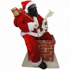 Fraser Hill Farm 48-In. Music And Motion African American Santa In Chimney, Life-Size Indoor Decor 19 Fraser Hill Farm 48-In. Music And Motion African American Santa In Chimney, Life-Size Indoor Decor -Christmas store unnamed file 1215