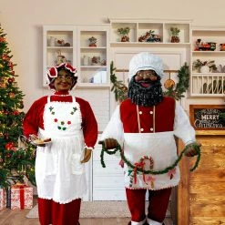 Fraser Hill Farm 58-In. African American Dancing Baking Santa W/ Apron And Christmas Cookie Garland 23 Fraser Hill Farm 58-In. African American Dancing Baking Santa W/ Apron And Christmas Cookie Garland -Christmas store unnamed file 1223