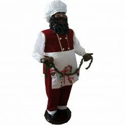 Fraser Hill Farm 58-In. African American Dancing Baking Santa W/ Apron And Christmas Cookie Garland 26 Fraser Hill Farm 58-In. African American Dancing Baking Santa W/ Apron And Christmas Cookie Garland -Christmas store unnamed file 1226