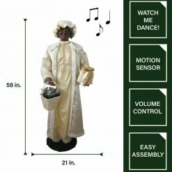 Fraser Hill Farm 58-In. African American Dancing Mrs. Claus With Gift And Basket 19 Fraser Hill Farm 58-In. African American Dancing Mrs. Claus With Gift And Basket -Christmas store unnamed file 1250