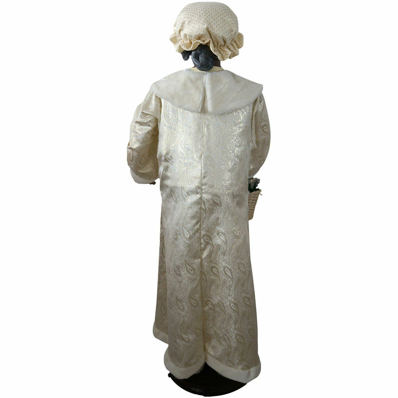 Fraser Hill Farm 58-In. African American Dancing Mrs. Claus With Gift And Basket 10 Fraser Hill Farm 58-In. African American Dancing Mrs. Claus With Gift And Basket - Image 10