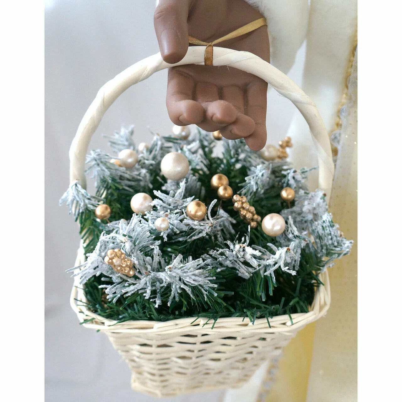 Fraser Hill Farm 58-In. African American Dancing Mrs. Claus With Gift And Basket 14 Fraser Hill Farm 58-In. African American Dancing Mrs. Claus With Gift And Basket - Image 14