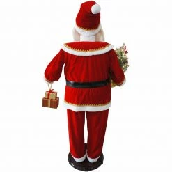 Fraser Hill Farm 58-In. Dancing Santa Claus W/ Prelit Christmas Tree And Wrapped Gifts, Life-Size -Christmas store unnamed file 1299