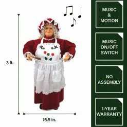 Fraser Hill Farm 36-In. Dancing Baking Mrs. Claus With Apron And Christmas Cookies 17 Fraser Hill Farm 36-In. Dancing Baking Mrs. Claus With Apron And Christmas Cookies -Christmas store unnamed file 1343