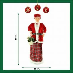 Fraser Hill Farm 58" Life-Size Dancing Mrs. Claus With Basket -Christmas store unnamed file 1406