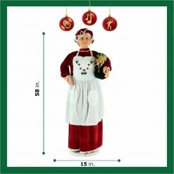 Fraser Hill Farm 58" Life-Size Dancing Mrs. Claus With Apron -Christmas store unnamed file 1414