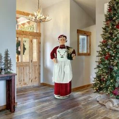 Fraser Hill Farm 58" Life-Size Dancing Mrs. Claus With Apron -Christmas store unnamed file 1415