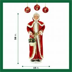 Fraser Hill Farm 58" Life-Size Dancing Mrs. Claus W/ Hooded Cloak And Basket 13 Fraser Hill Farm 58" Life-Size Dancing Mrs. Claus W/ Hooded Cloak And Basket -Christmas store unnamed file 1425