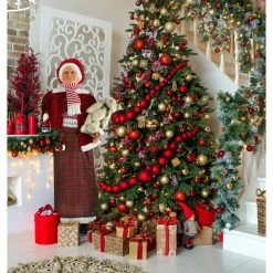 Fraser Hill Farm 58" Life-Size Dancing Mrs. Claus With Teddy Bear -Christmas store unnamed file 1437