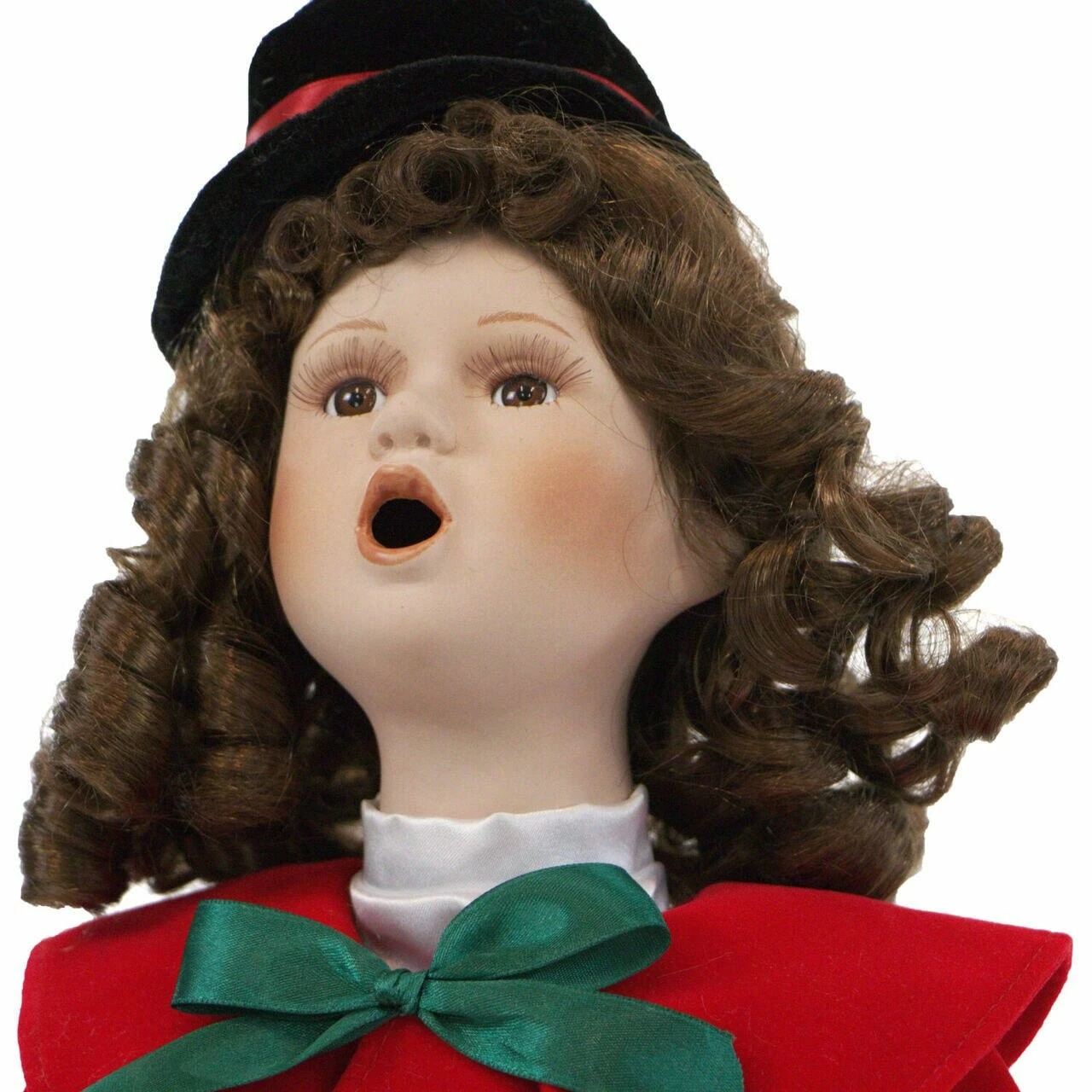 Fraser Hill Farm 19-In. Victorian Girl Christmas Caroler Figurine W/ Auburn Curls, Music, And Motion 2 Fraser Hill Farm 19-In. Victorian Girl Christmas Caroler Figurine W/ Auburn Curls, Music, And Motion - Image 2