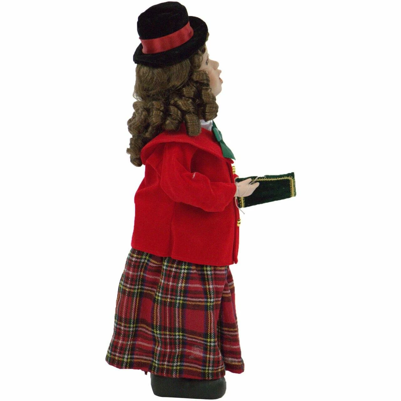 Fraser Hill Farm 19-In. Victorian Girl Christmas Caroler Figurine W/ Auburn Curls, Music, And Motion 4 Fraser Hill Farm 19-In. Victorian Girl Christmas Caroler Figurine W/ Auburn Curls, Music, And Motion - Image 4