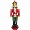 Fraser Hill Farm 5-Ft. Nutcracker King, Resin Statue W/ LED Lights, Indoor Or Covered Outdoor