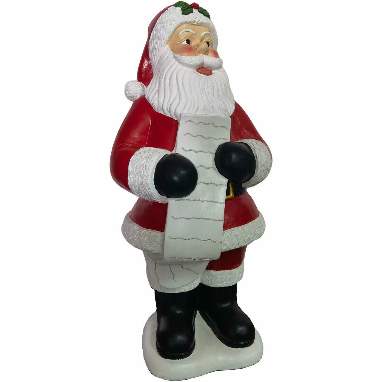 Fraser Hill Farm 3-Ft. Traditional Santa Claus Statue Holding A Naughty & Nice List, Resin 1 Fraser Hill Farm 3-Ft. Traditional Santa Claus Statue Holding A Naughty & Nice List, Resin