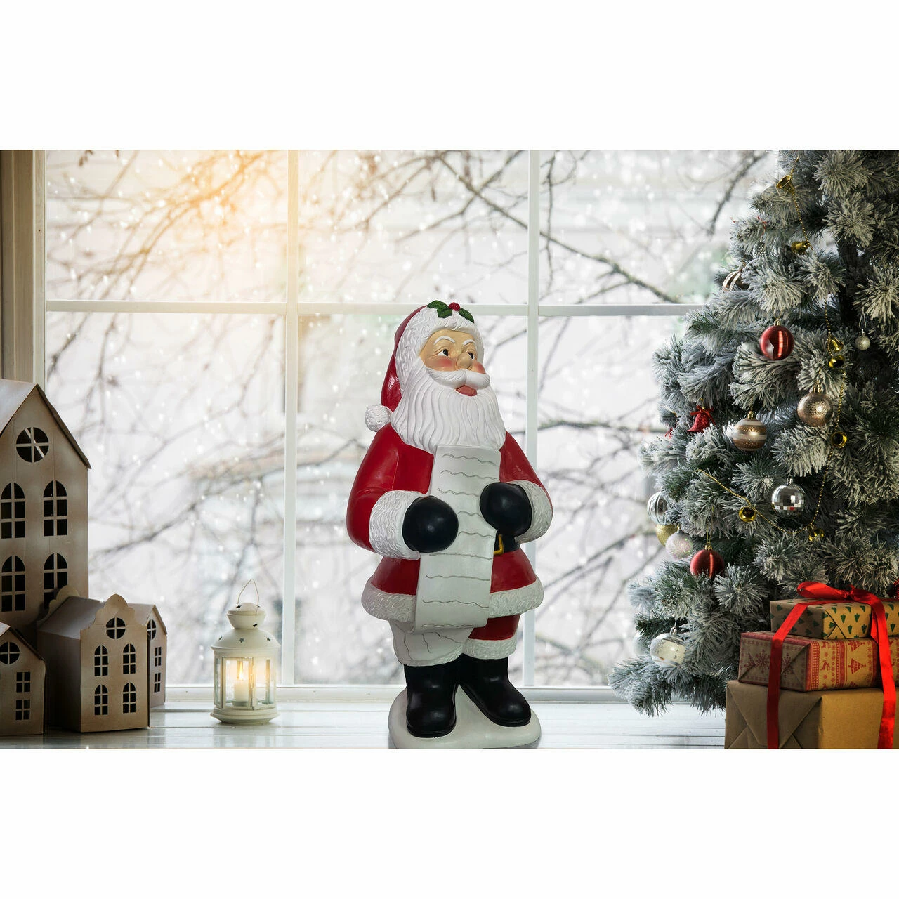 Fraser Hill Farm 3-Ft. Traditional Santa Claus Statue Holding A Naughty & Nice List, Resin 2 Fraser Hill Farm 3-Ft. Traditional Santa Claus Statue Holding A Naughty & Nice List, Resin - Image 2