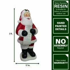 Fraser Hill Farm 3-Ft. Traditional Santa Claus Statue Holding A Naughty & Nice List, Resin 9 Fraser Hill Farm 3-Ft. Traditional Santa Claus Statue Holding A Naughty & Nice List, Resin -Christmas store unnamed file 1516