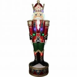 Fraser Hill Farm 3-Ft. Resin Nutcracker Greeter With LED Lights, Indoor/Covered Outdoor