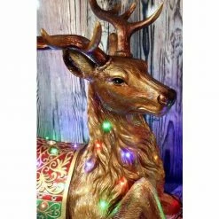 Fraser Hill Farm 4-Ft. Tall Sitting Reindeer W/ Metallic Finish W/ Long-Lasting LED Lights 7 Fraser Hill Farm 4-Ft. Tall Sitting Reindeer W/ Metallic Finish W/ Long-Lasting LED Lights -Christmas store unnamed file 1564