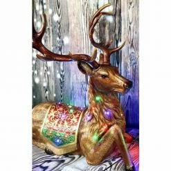 Fraser Hill Farm 4-Ft. Tall Sitting Reindeer W/ Metallic Finish W/ Long-Lasting LED Lights 9 Fraser Hill Farm 4-Ft. Tall Sitting Reindeer W/ Metallic Finish W/ Long-Lasting LED Lights -Christmas store unnamed file 1566