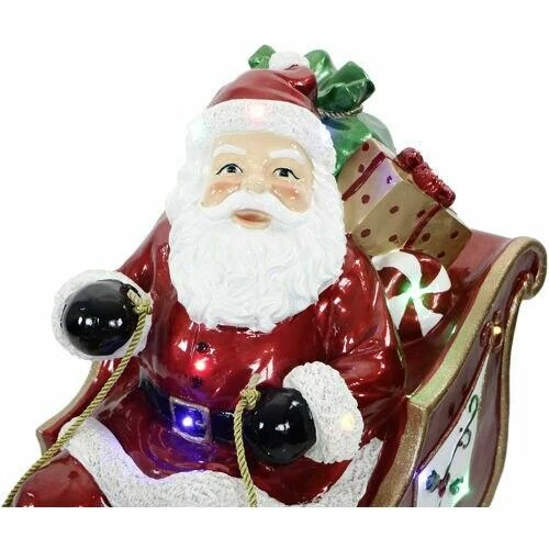 Fraser Hill Farm Santa Sleigh And Flying Reindeer 3-Piece Set W/ Long-Lasting LED Lights 4 Fraser Hill Farm Santa Sleigh And Flying Reindeer 3-Piece Set W/ Long-Lasting LED Lights - Image 4