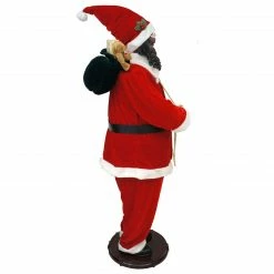 Fraser Hill Farm 58-In. African American Dancing Santa With Toy Sack And Faux Lantern, Animated Christmas Decorations, Holiday Home Décor -Christmas store unnamed file 1607