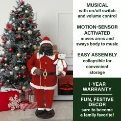 Fraser Hill Farm 58-In. African American Dancing Santa With Toy Sack And Teddy Bear, Animated Christmas Decorations, Holiday Home Décor 19 Fraser Hill Farm 58-In. African American Dancing Santa With Toy Sack And Teddy Bear, Animated Christmas Decorations, Holiday Home Décor -Christmas store unnamed file 1626