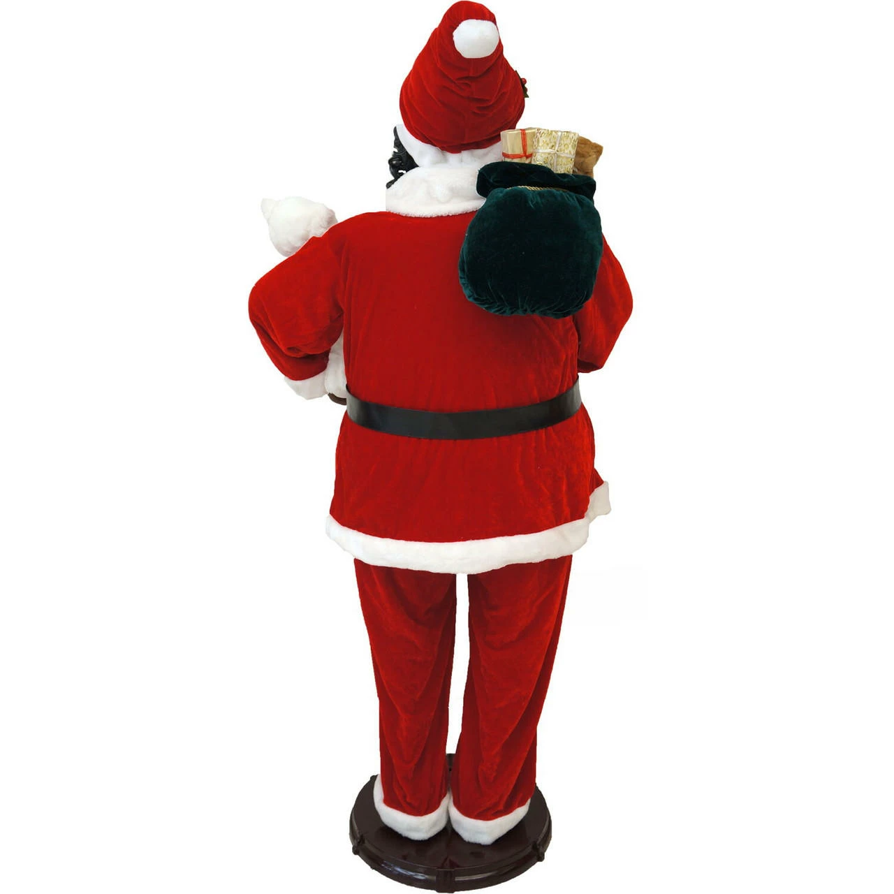 Fraser Hill Farm 58-In. African American Dancing Santa With Toy Sack And Teddy Bear, Animated Christmas Decorations, Holiday Home Décor 11 Fraser Hill Farm 58-In. African American Dancing Santa With Toy Sack And Teddy Bear, Animated Christmas Decorations, Holiday Home Décor - Image 11