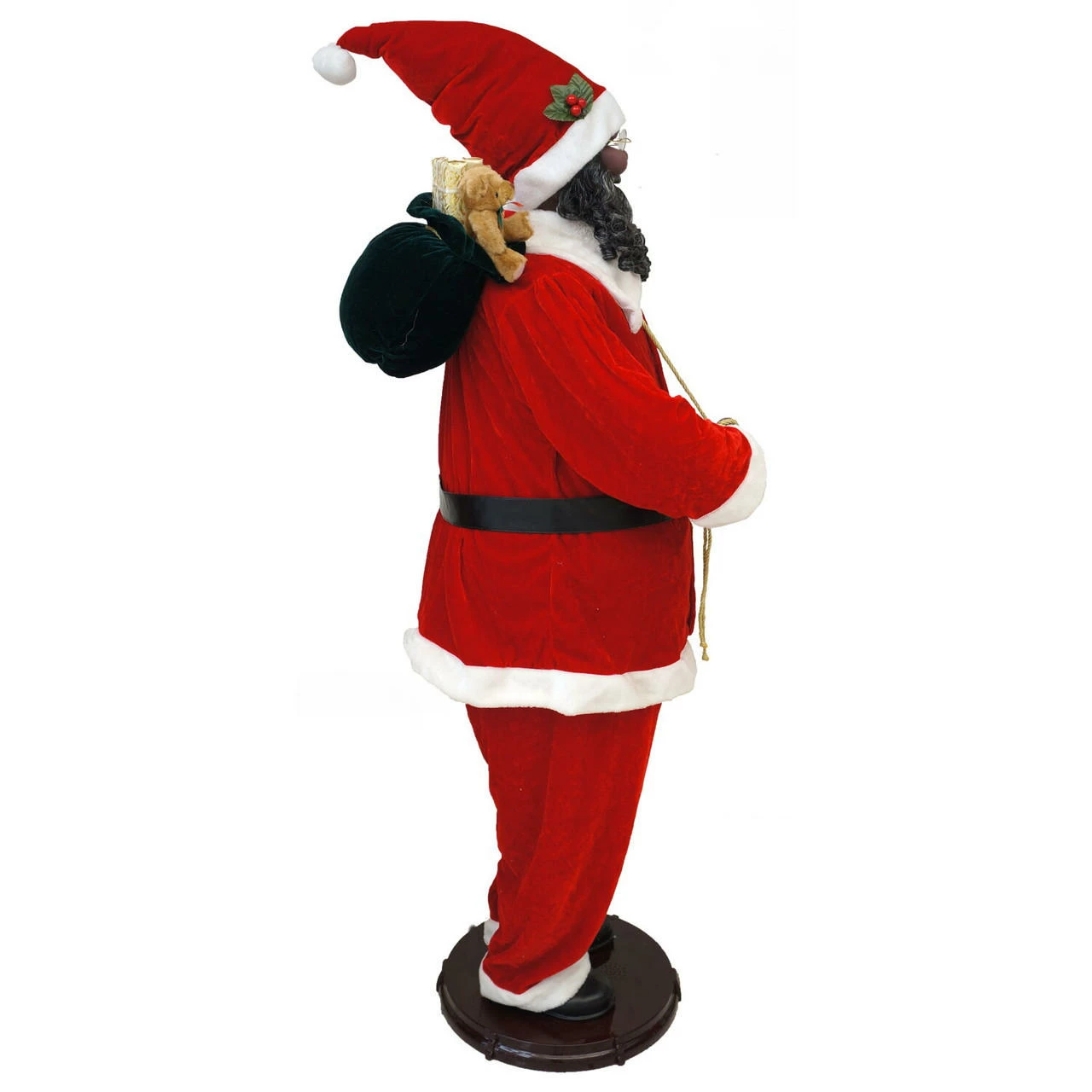 Fraser Hill Farm 58-In. African American Dancing Santa With Toy Sack And Teddy Bear, Animated Christmas Decorations, Holiday Home Décor 15 Fraser Hill Farm 58-In. African American Dancing Santa With Toy Sack And Teddy Bear, Animated Christmas Decorations, Holiday Home Décor - Image 15