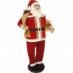 Fraser Hill Farm 58-In. Dancing Santa With Toy Sack, Teddy Bear, And Wrapped Gifts, Animated Christmas Decorations, Holiday Home Décor -Christmas store unnamed file 1650