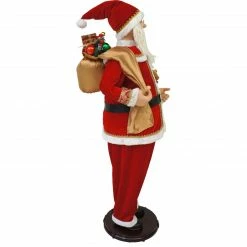 Fraser Hill Farm 58-In. Dancing Santa With Toy Sack, Teddy Bear, And Wrapped Gifts, Animated Christmas Decorations, Holiday Home Décor -Christmas store unnamed file 1653