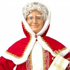 Fraser Hill Farm 58-In. Dancing Mrs. Claus With Hooded Cloak, Gift And Basket, Animated Christmas Decorations, Holiday Home Décor -Christmas store unnamed file 1669