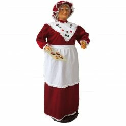 Fraser Hill Farm 58-In. Dancing Mrs. Claus With Baking Apron And Cookies, Animated Christmas Decorations, Holiday Home Décor -Christmas store unnamed file 1691