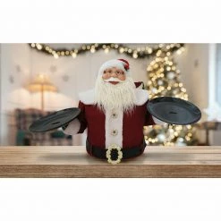 Fraser Hill Farm 3-Ft. Wide Musical Santa Claus With 2 Serving Plates - Christmas Holiday Indoor -Christmas store unnamed file 1747