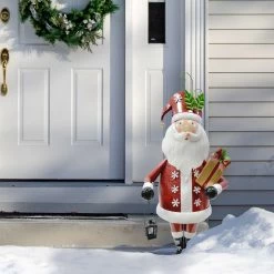 Fraser Hill Farm 50-In. Iron Santa Claus Holding Gift And Lantern With Removable Lawn Stake, Indoor Or Outdoor Christmas Decoration 13 Fraser Hill Farm 50-In. Iron Santa Claus Holding Gift And Lantern With Removable Lawn Stake, Indoor Or Outdoor Christmas Decoration -Christmas store unnamed file 1789