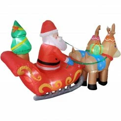 Fraser Hill Farm 7-Ft. Pre-Lit Inflatable Santa Sleigh And Reindeer -Christmas store unnamed file 1798