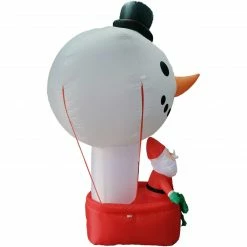 Fraser Hill Farm 9-Ft. Multi-Color Pre-Lit Inflatable Santa In Snowman Hot Air Balloon -Christmas store unnamed file 1808