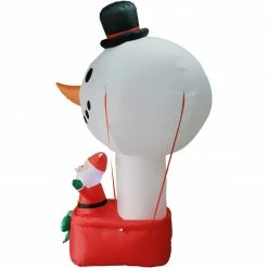 Fraser Hill Farm 9-Ft. Multi-Color Pre-Lit Inflatable Santa In Snowman Hot Air Balloon -Christmas store unnamed file 1809