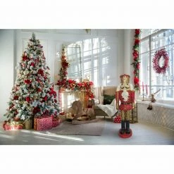 Fraser Hill Farm Christmas Time 4-Ft. Red Nutcracker King Holding A Baton, Resin Figurine W/ LED Lights 9 Fraser Hill Farm Christmas Time 4-Ft. Red Nutcracker King Holding A Baton, Resin Figurine W/ LED Lights -Christmas store unnamed file 1836