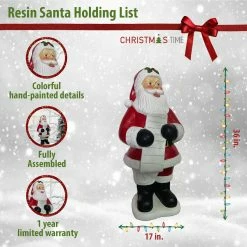 Fraser Hill Farm Christmas Time 3-Ft. Traditional Santa Claus Figurine, Resin Indoor Or Covered Outdoor Holiday Decor 7 Fraser Hill Farm Christmas Time 3-Ft. Traditional Santa Claus Figurine, Resin Indoor Or Covered Outdoor Holiday Decor -Christmas store unnamed file 1839