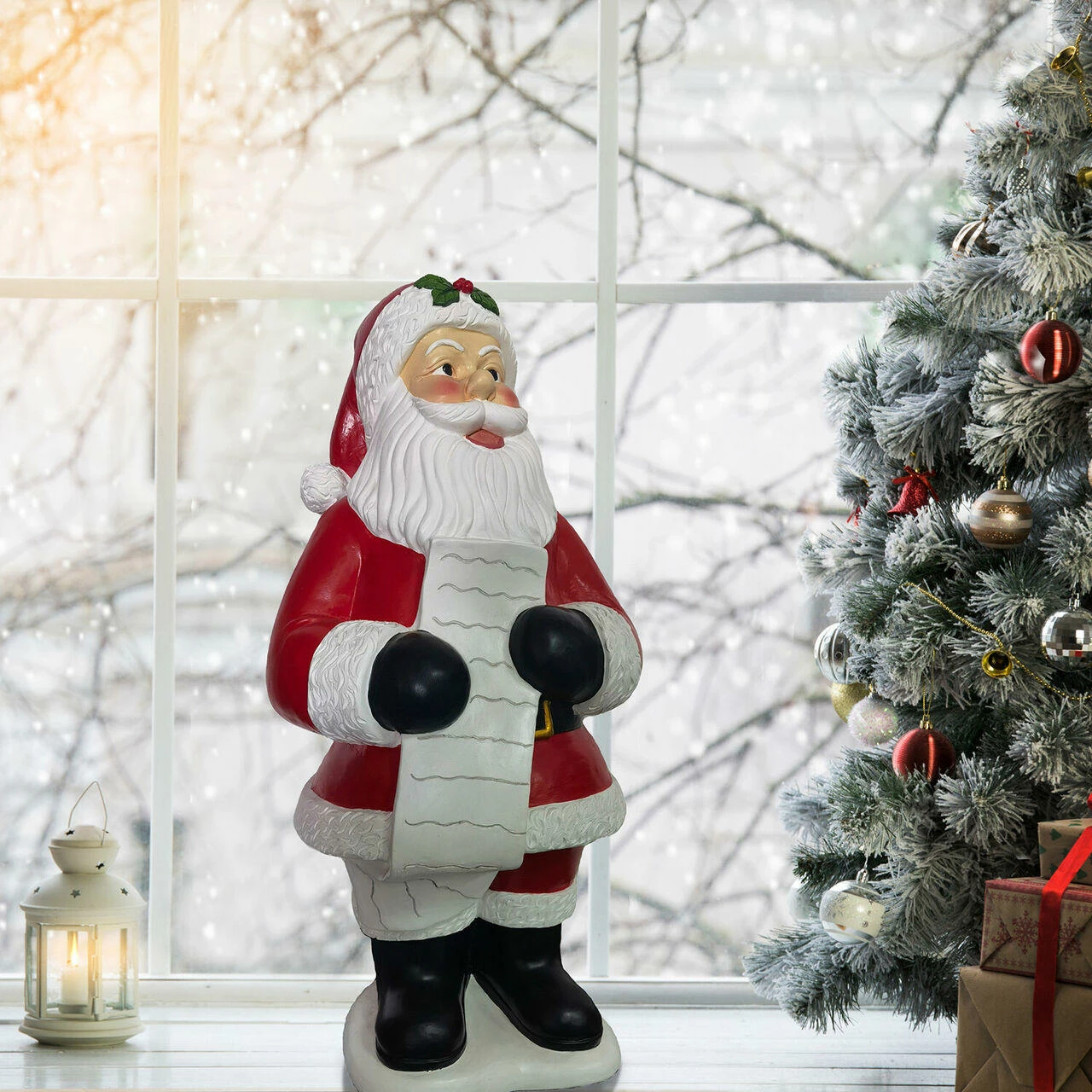 Fraser Hill Farm Christmas Time 3-Ft. Traditional Santa Claus Figurine, Resin Indoor Or Covered Outdoor Holiday Decor 4 Fraser Hill Farm Christmas Time 3-Ft. Traditional Santa Claus Figurine, Resin Indoor Or Covered Outdoor Holiday Decor - Image 4
