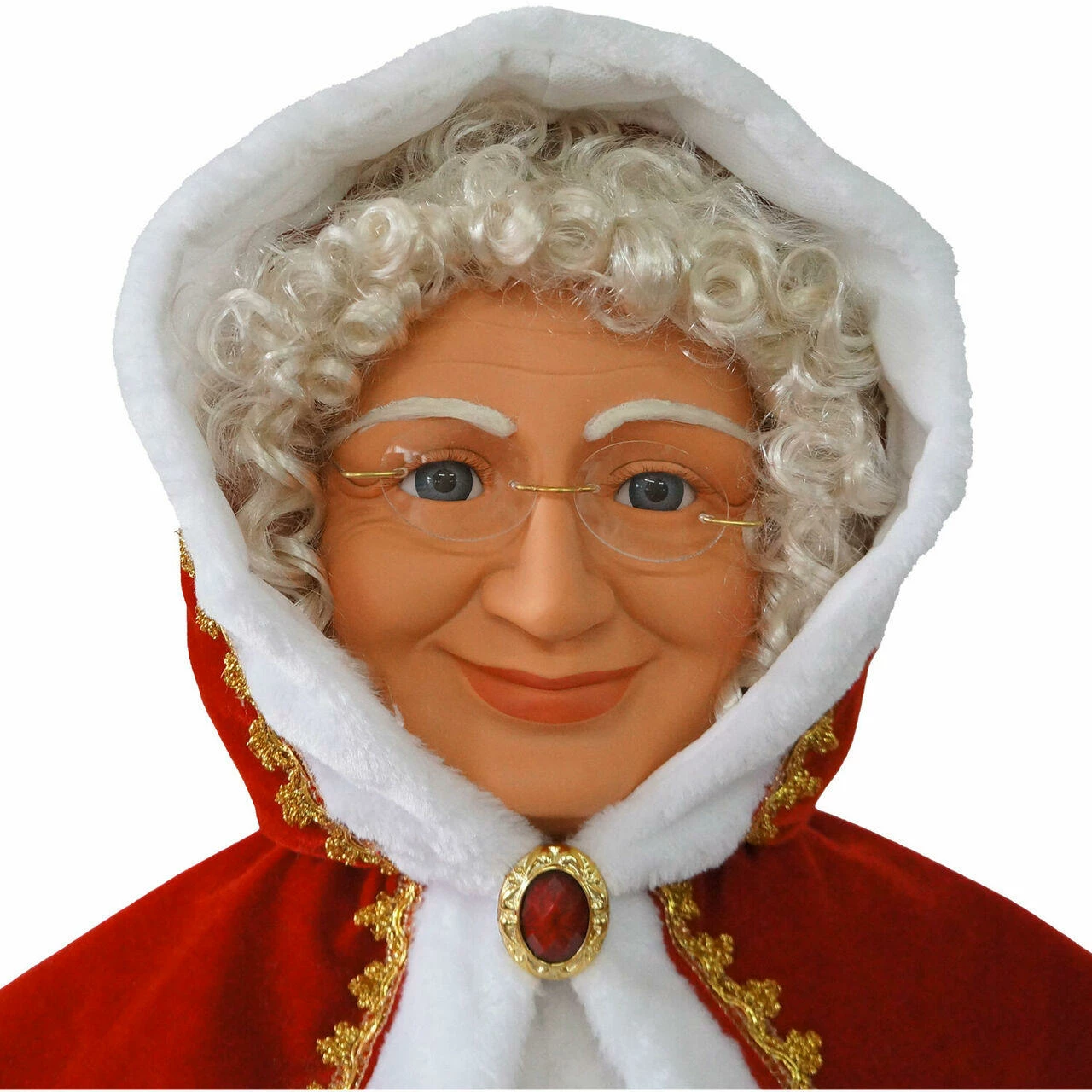 Fraser Hill Farm 58-In. Dancing Mrs. Claus With Hooded Cloak And Faux Lantern, Life-Size 5 Fraser Hill Farm 58-In. Dancing Mrs. Claus With Hooded Cloak And Faux Lantern, Life-Size - Image 5