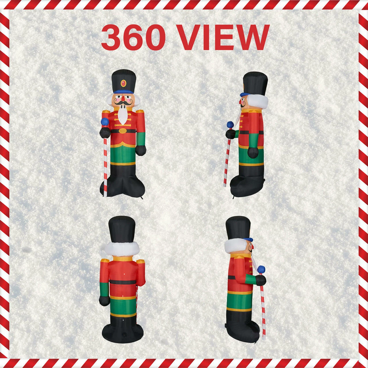 Fraser Hill Farm 10-Ft. Tall Traditional Nutcracker, Inflatable With Lights And Storage Bag 5 Fraser Hill Farm 10-Ft. Tall Traditional Nutcracker, Inflatable With Lights And Storage Bag - Image 5